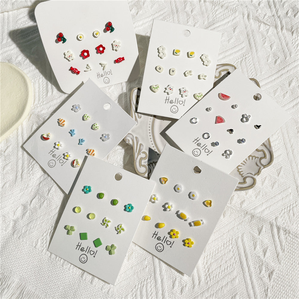 Boucles d'oreilles à tige en argent sterling pour femme