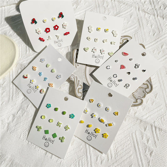 Boucles d'oreilles à tige en argent sterling pour femme