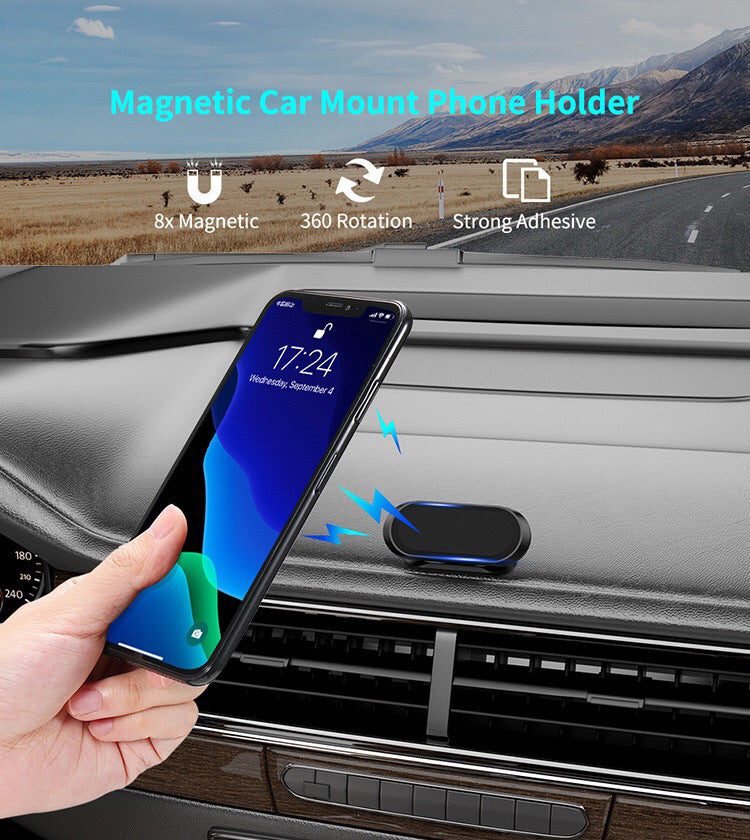Soporte para teléfono móvil con imán giratorio para coche 360