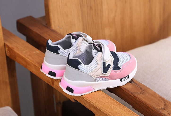 Chaussures de sport d'été en maille pour enfants, chaussures de course en V pour filles, nouvelle collection