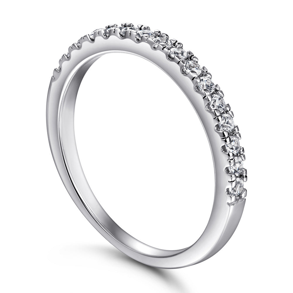 Bague en argent 925 sertie de diamants Fashion Lady