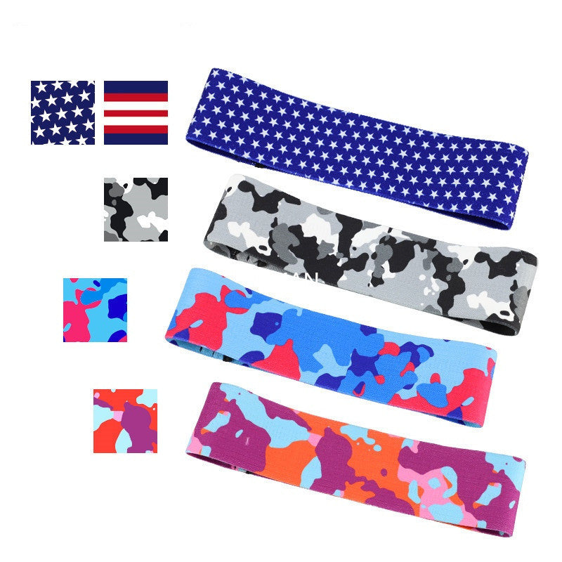Bande de résistance de couleur camouflage de yoga antidérapante