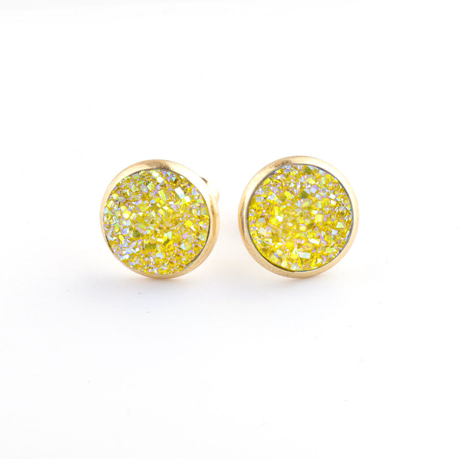 Boucles d'oreilles à tige étoilées en acier inoxydable plaqué or