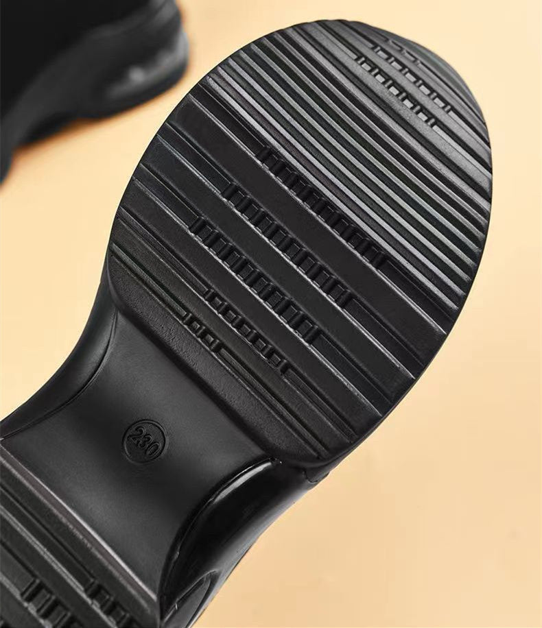 Plantilla de aumento de altura para mujer, malla tejida con mosca, deportes, ocio, cojín de aire, zapatos para papá