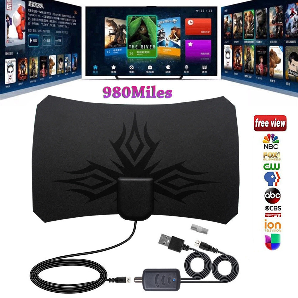 Antena HDTV con patrón de llama irregular