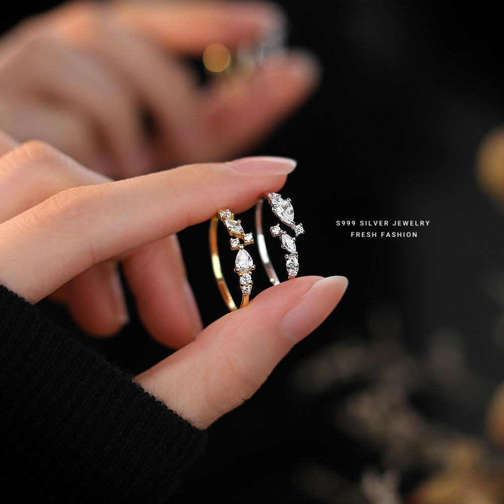 Bague en Zircon Super Star Point pour femme