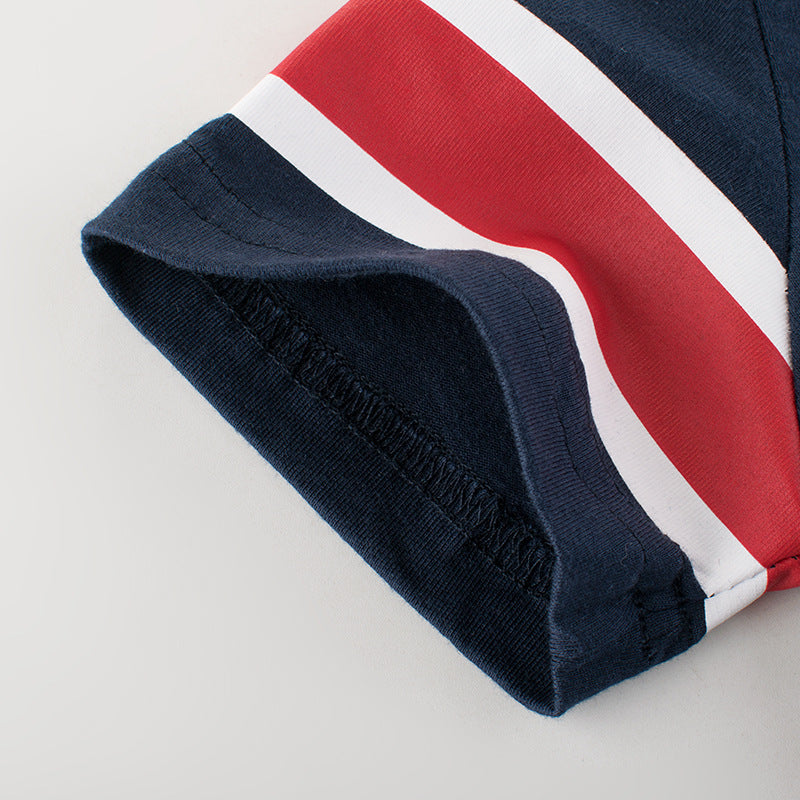 T-shirt d'été à manches courtes pour enfants, haut à demi-manches pour garçons