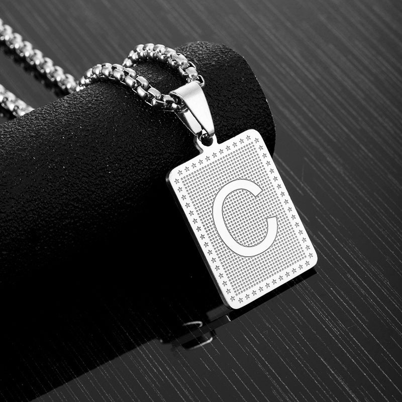 Women's Letter Fashion Stainless Steel Pendant Necklace