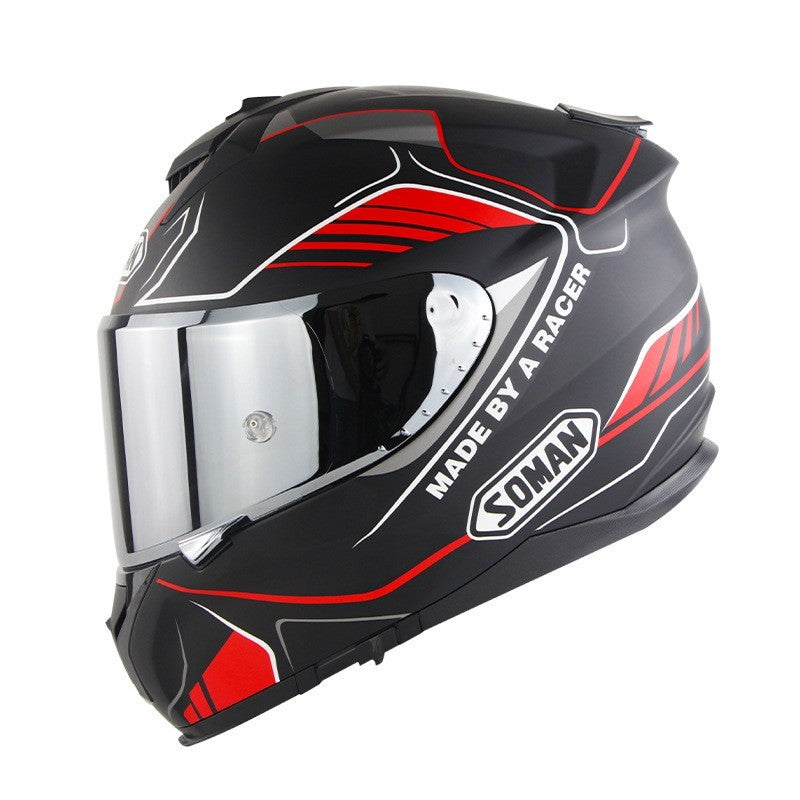 Casque intégral de moto, casque de moto à Double lentille, couverture complète