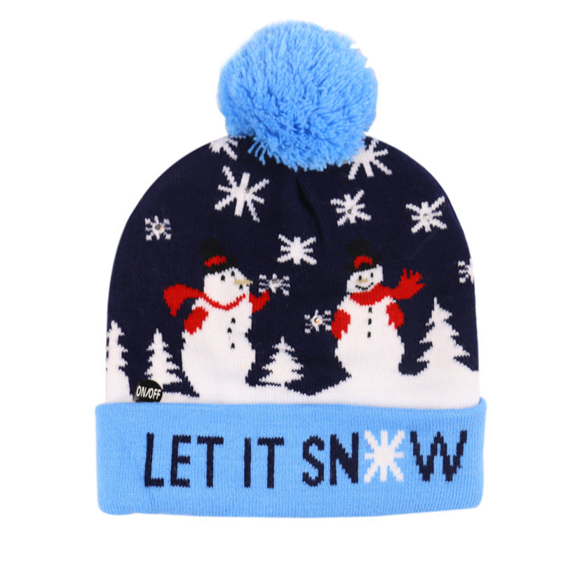 Gorro navideño Gorro de punto LED con luces