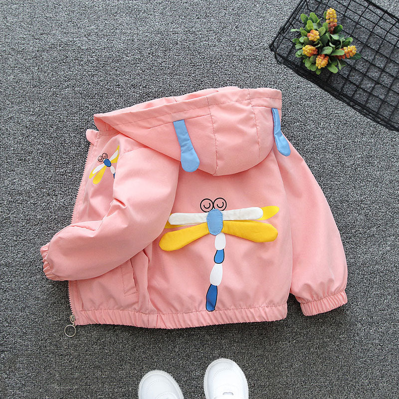 Chaqueta con cremallera y capucha de moda para niños