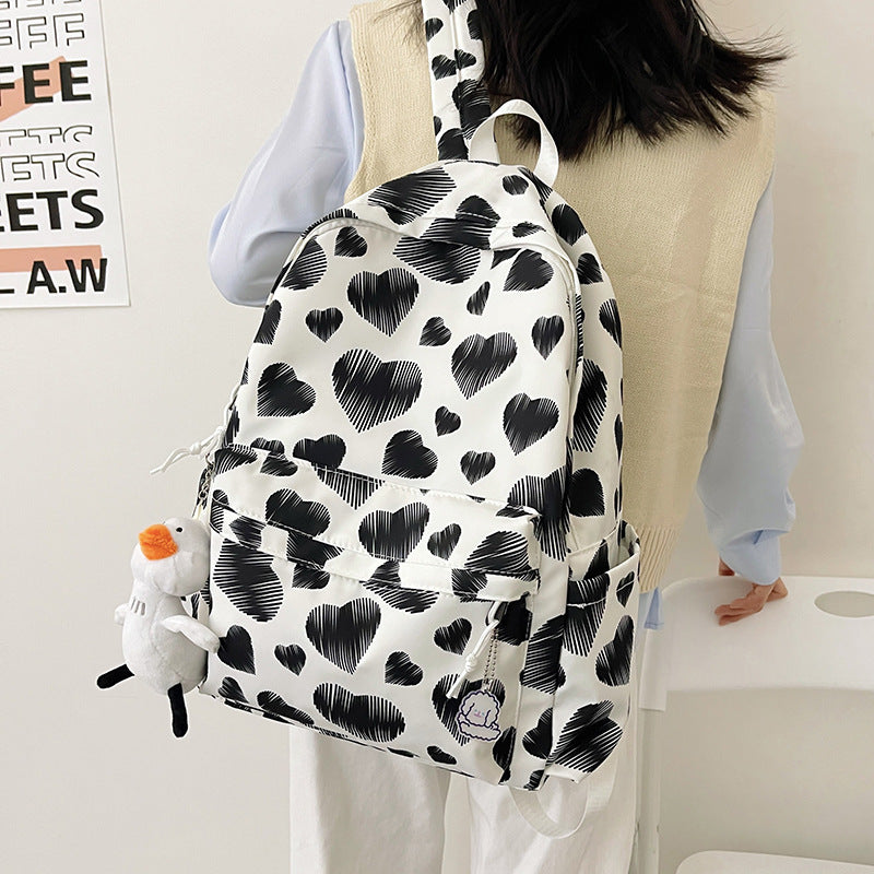 Mochila Sweet Love de estilo coreano, ligera de gran capacidad para mujer