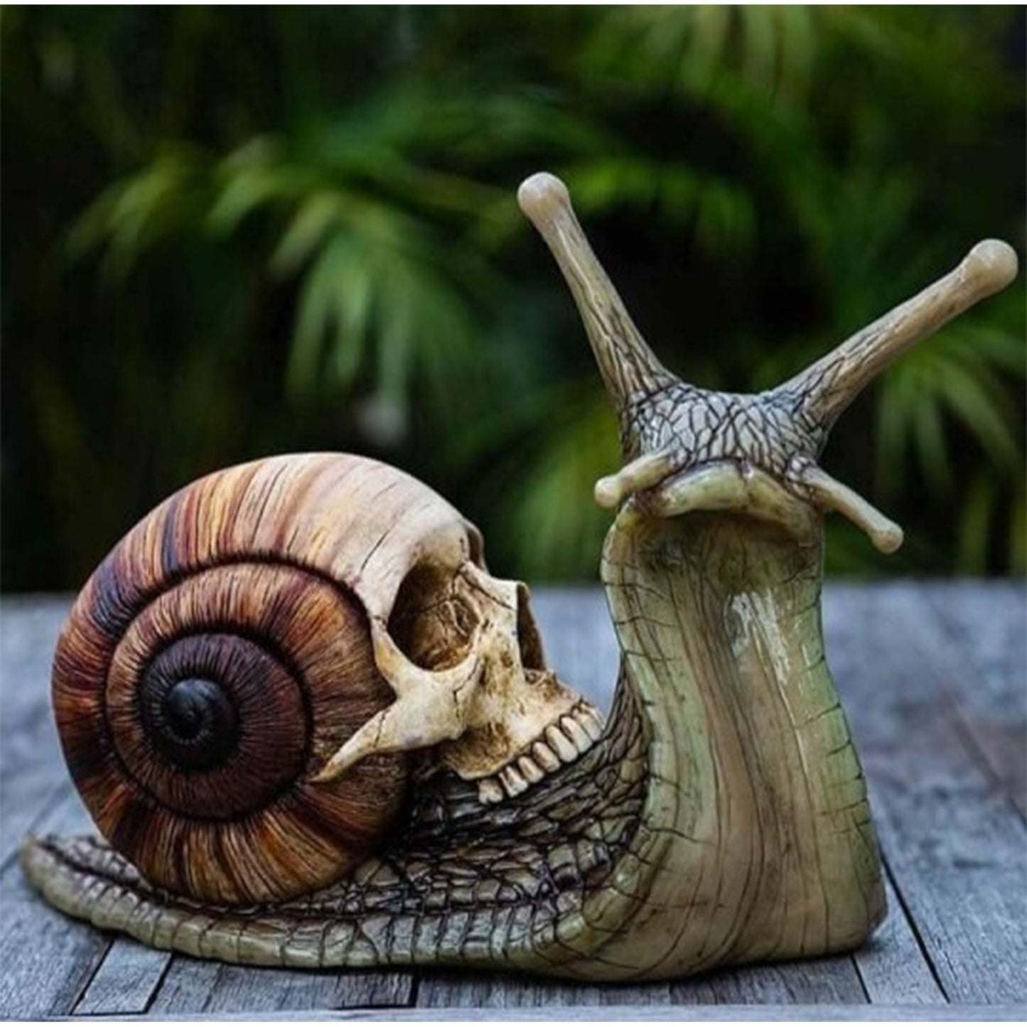 Sculpture de crâne d'escargot, décoration gothique, Statue d'escargot de Patio, Figurine d'escargot, artisanat, accessoires de décoration pour la maison, décor de chambre Kawaii