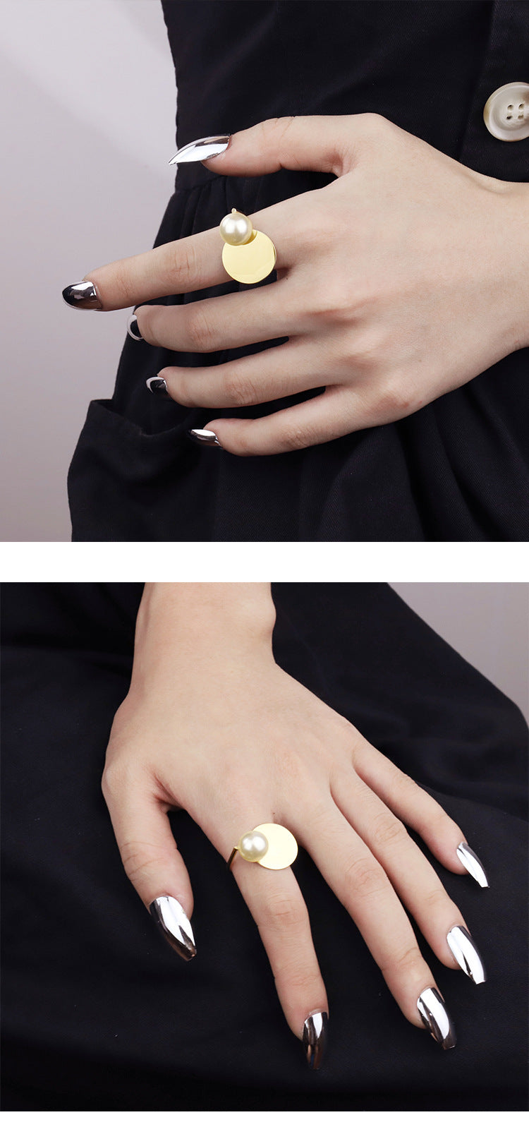 Women's Pearl Ring Does Not Fade