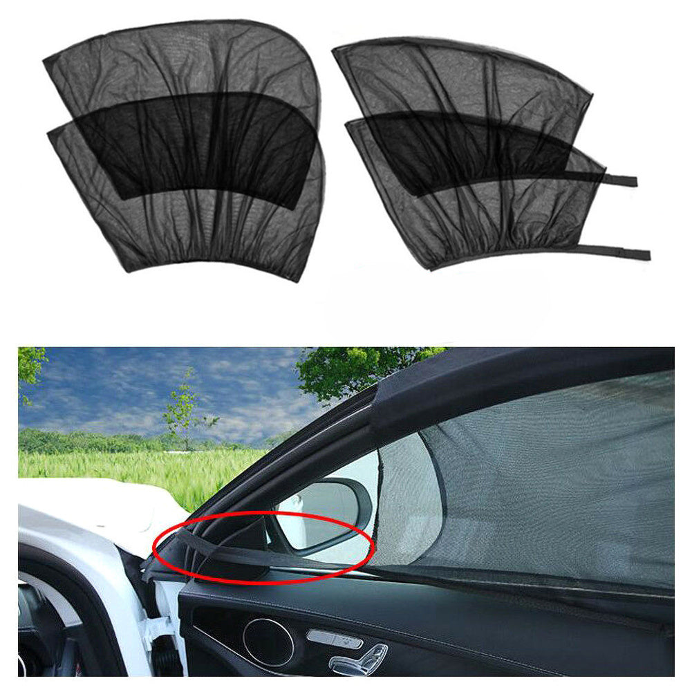 Rideau latéral avant et arrière de voiture, pare-soleil, couverture en maille, isolation, tissu anti-moustiques, protection UV, accessoires de voiture, pare-soleil de fenêtre latérale de voiture, couverture de porte, protection UV