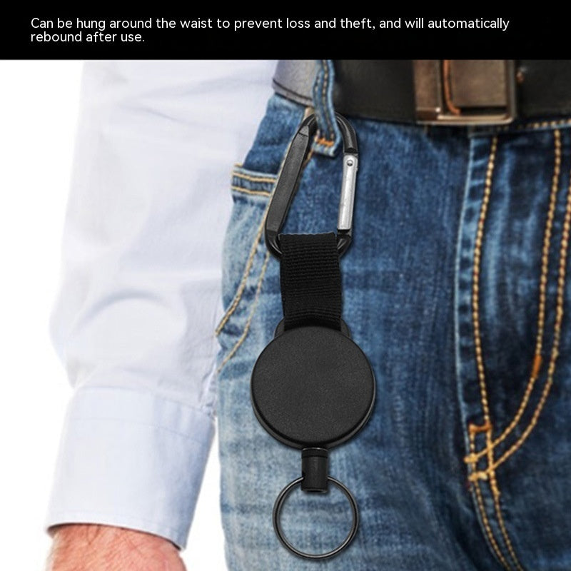 Porte-clés antivol rétractable à haute élasticité