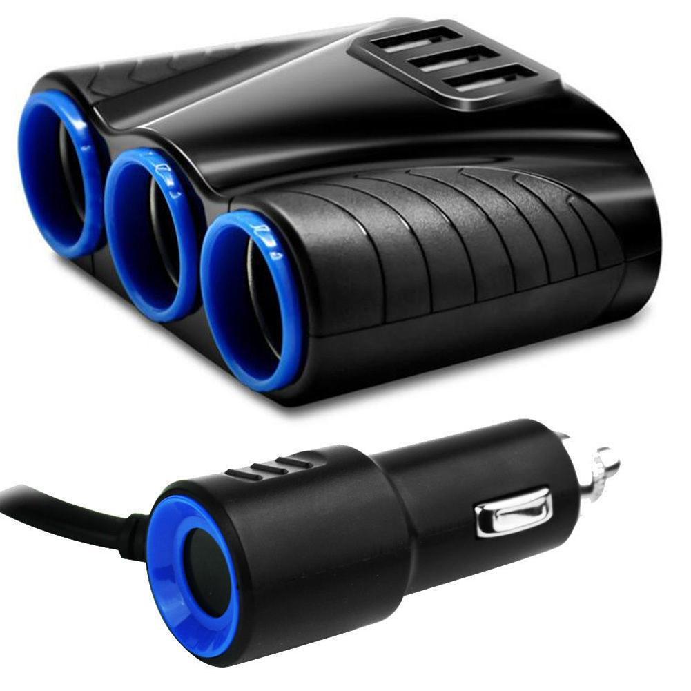 Encendedor de cigarrillos para coche, carga de teléfono móvil de alta potencia, USB Dual multifuncional, 120W