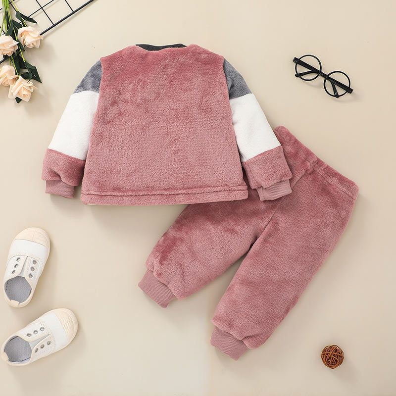 Bébé décontracté bébé pull costume vêtements pull deux pièces costume