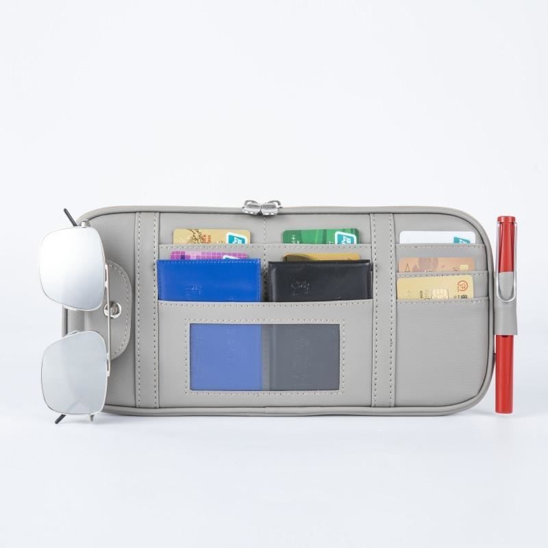 Car Auto Sun Visor Point Pocket Organizer Pouch Bag Card Glasses Storage Holder Car-Styling  IC Card Holder Sunshade Bag