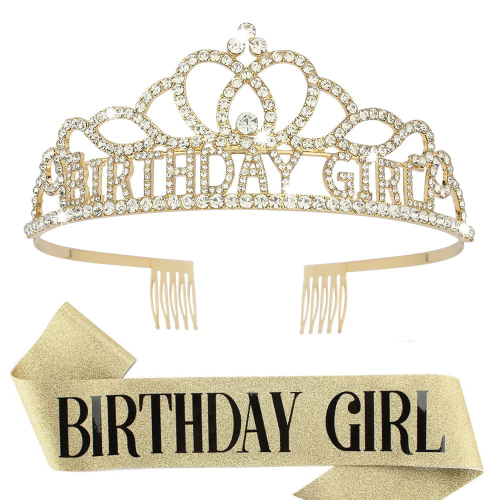 Party Decorative Crown Shoulder Ceremonial Belt Girl Birthday Crown Strap