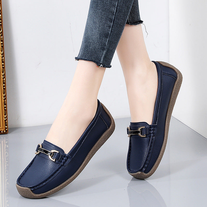 Mocassins confortables à surface douce, grande taille