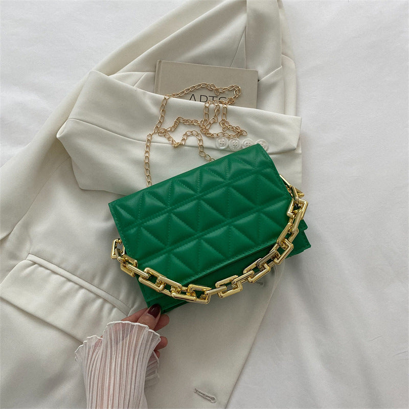 Sac à bandoulière à chaîne simple de couleur unie