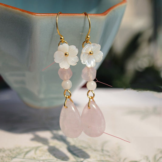 Robe Cheongsam Boucles d'oreilles antiques Hanfu