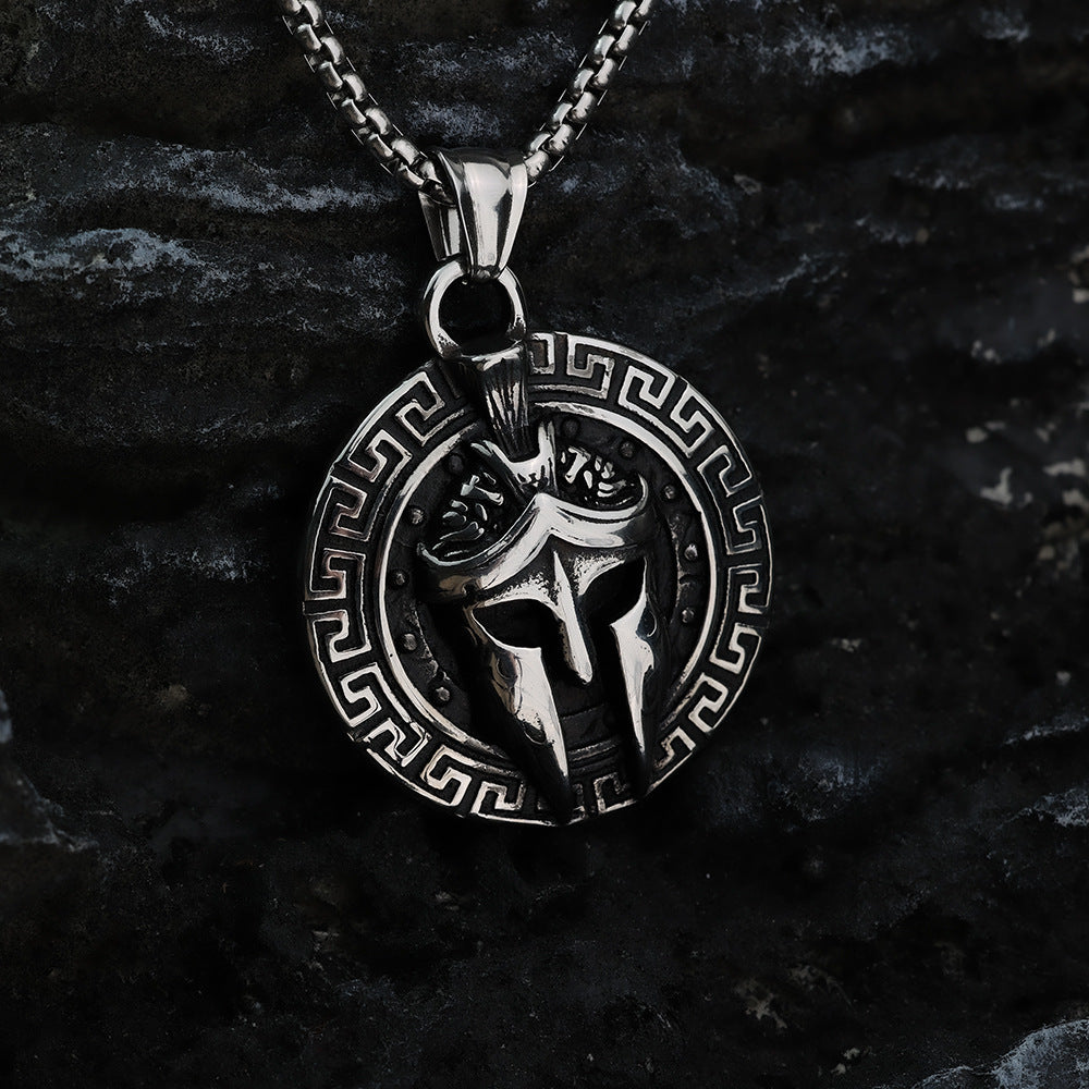 Ancient Greek Stainless Steel Personality Spartans Mask Pendant