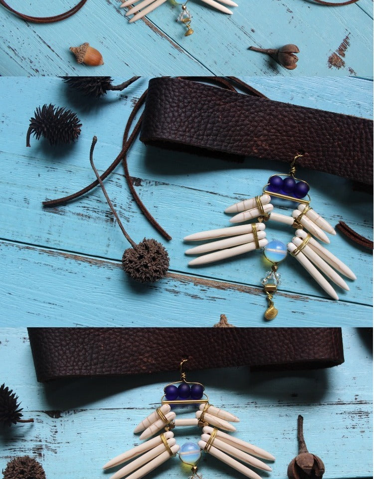 Collier d'ornement de cou en peau de vache