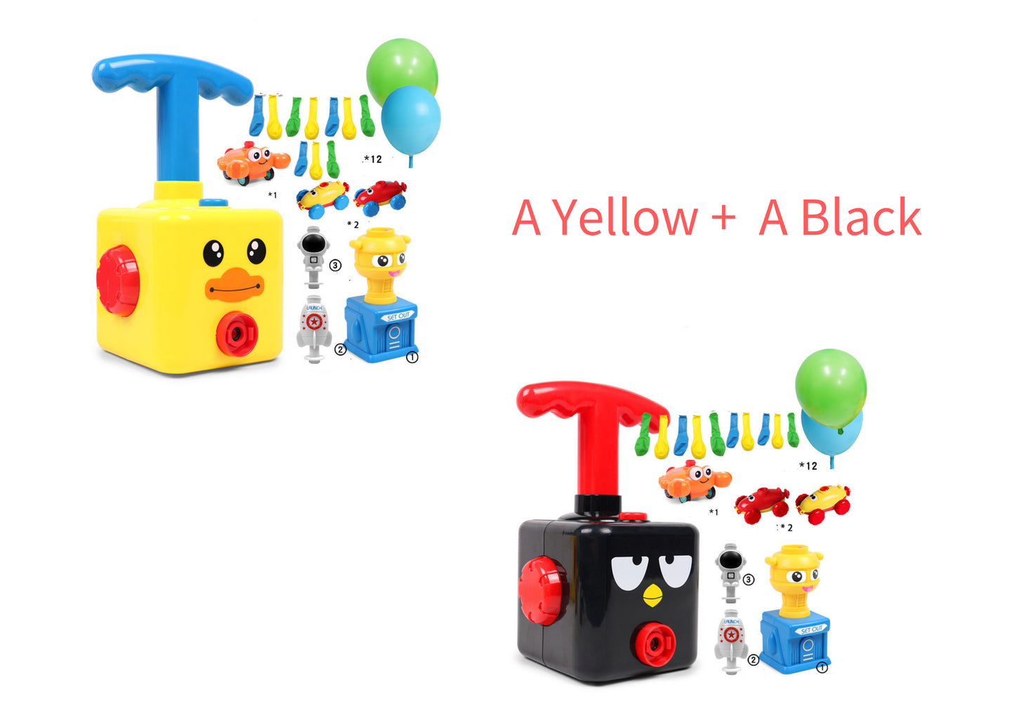 Power Balloon Launch Tower Toy Puzzle  Education Inertia Air Power Balloon Car Science Experimen Toy For Children Gift