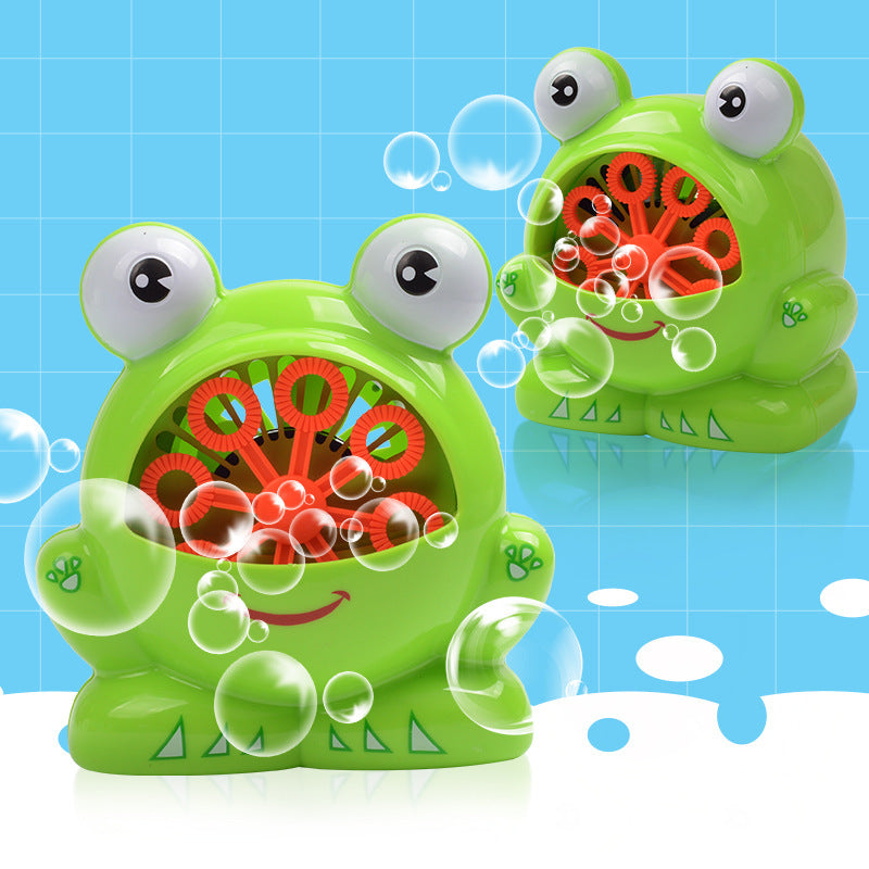 Nouveau Mignon dessin animé animaux forme créative grenouille automatique bulle mitrailleuse