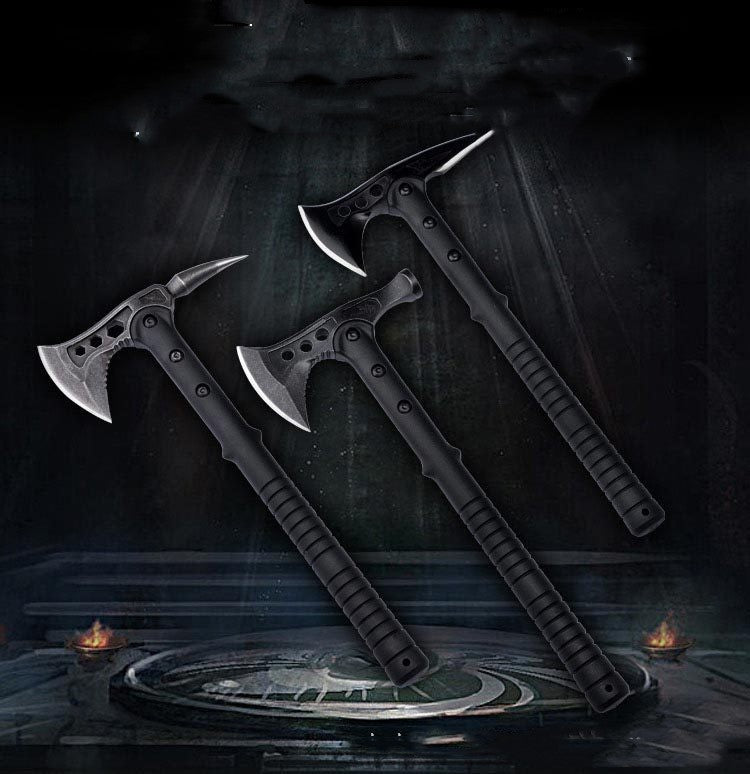 Hacha para acampar al aire libre de acero inoxidable multifuncional