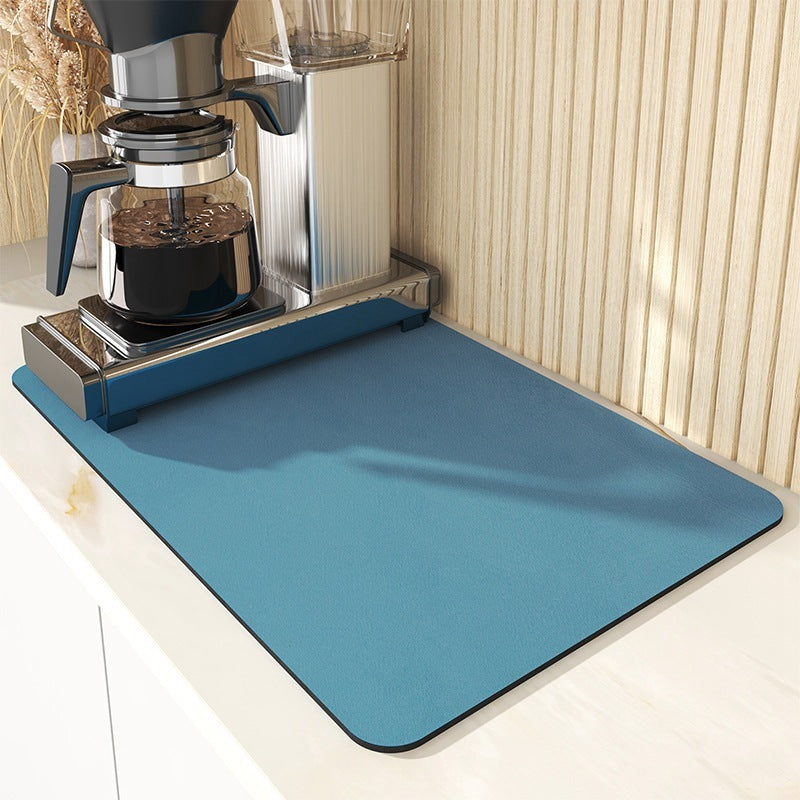 Almohadilla de drenaje para la piel, tapete de secado de platos de goma, tapetes escurridores súper absorbentes, vajilla, alfombras para botellas, mantel para vajilla de cocina