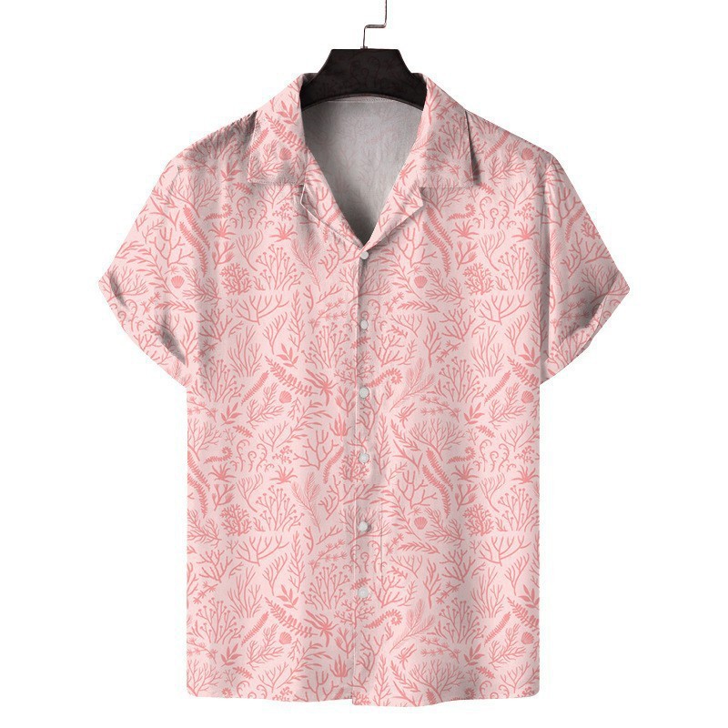 Men's Hawaii Beach 3D Printed Short Sleeve