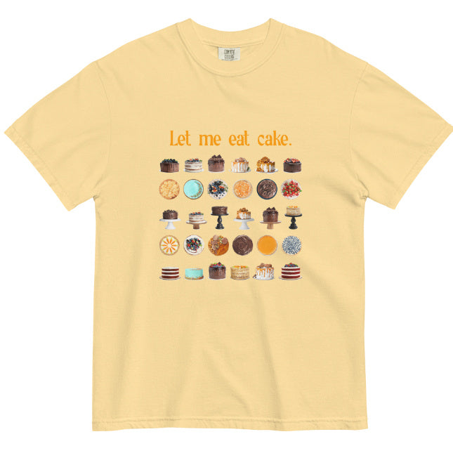 European And American Let Me Eat Cake Digital Printing Casual Round Neck T-shirt