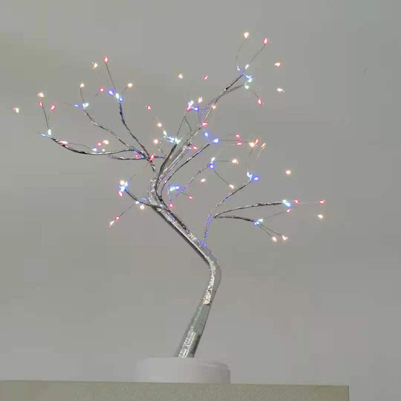 Nouvelle lumière colorée, LED ciel étoilé, fil de cuivre, lampe d'arbre à riz