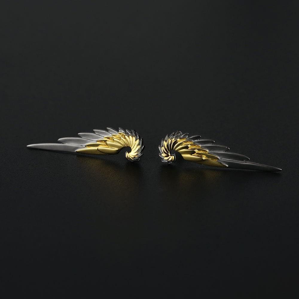 Boucles d'oreilles artistiques pour femmes, ornement, Couple, bague, collier, 925
