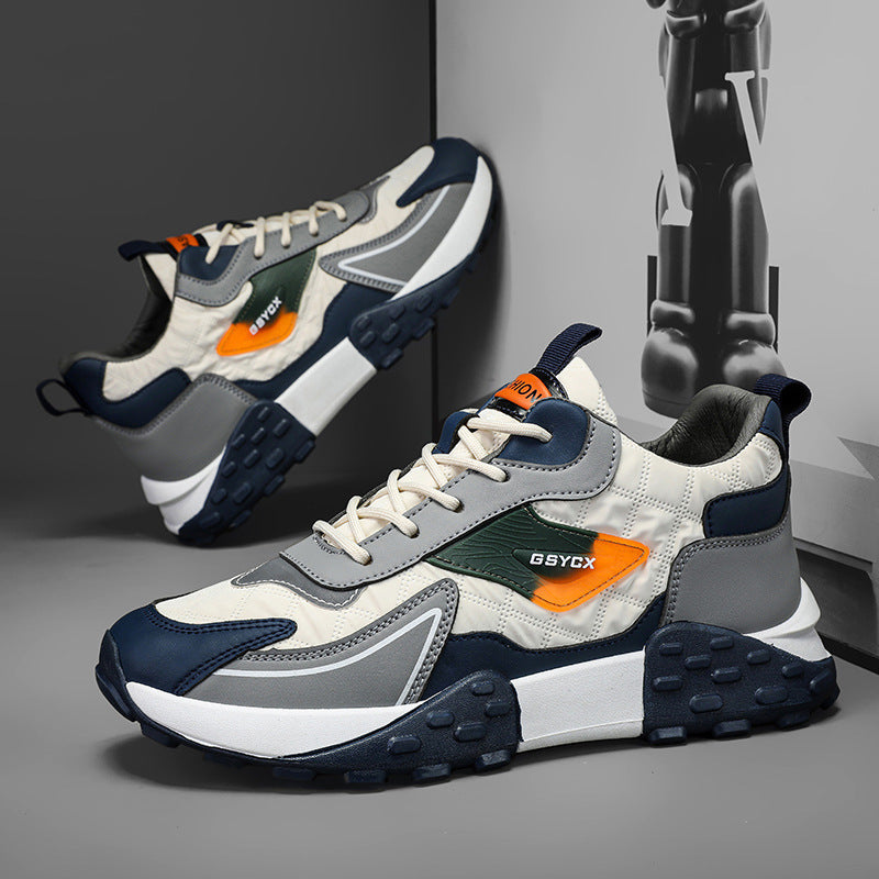 Zapatos deportivos casuales con plataforma Daddy para hombre otoño