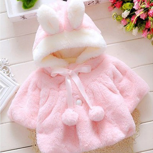 Manteau à capuche en lapin Samantha