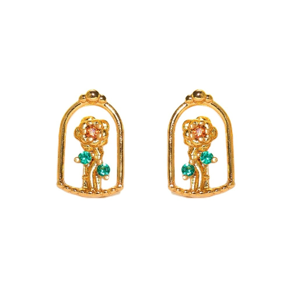 Boucles d'oreilles trois pièces de dessin animé, boucles d'oreilles de costume