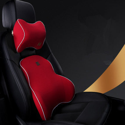 Car Memory Foam Headrest Lumbar Cushion Set