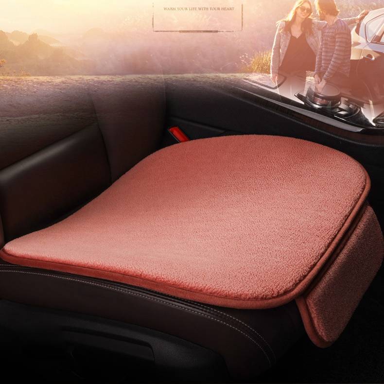 Coussin de siège de voiture en peluche polaire, coussin de siège d'hiver sans dossier, pièce unique