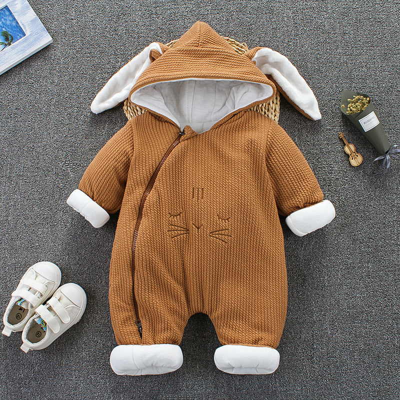 Manteau d'automne et d'hiver, combinaison pour bébé, vêtements pour nouveau-né, combinaison de neige pour garçon, barboteuse chaude, vestes en coton, vêtements de neige pour fille, body