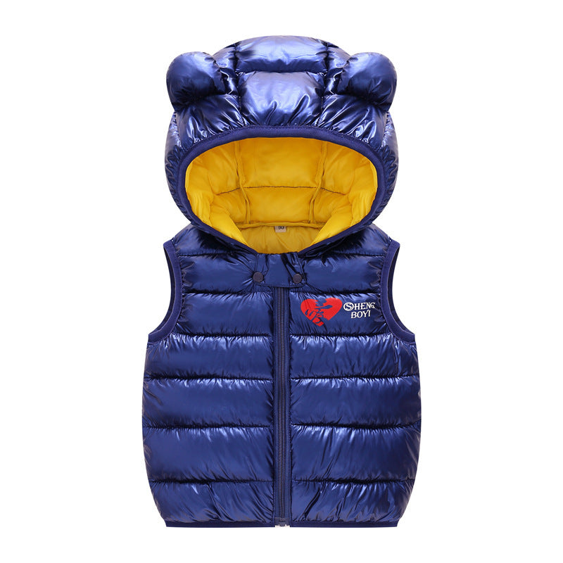 Gilet chaud d'automne pour enfants, gilet sans manches pour bébés garçons et filles, vêtements d'extérieur pour enfants, vestes à capuche