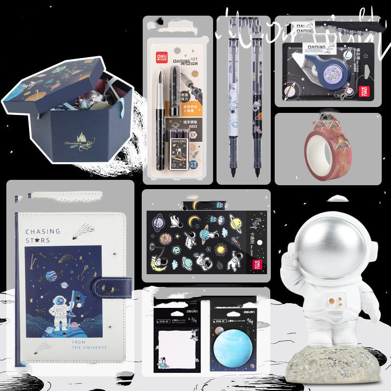 Ensemble de papeterie d'exploration de l'univers et de la galaxie, coffret cadeau d'anniversaire, carnet d'astronaute, livre à main créatif