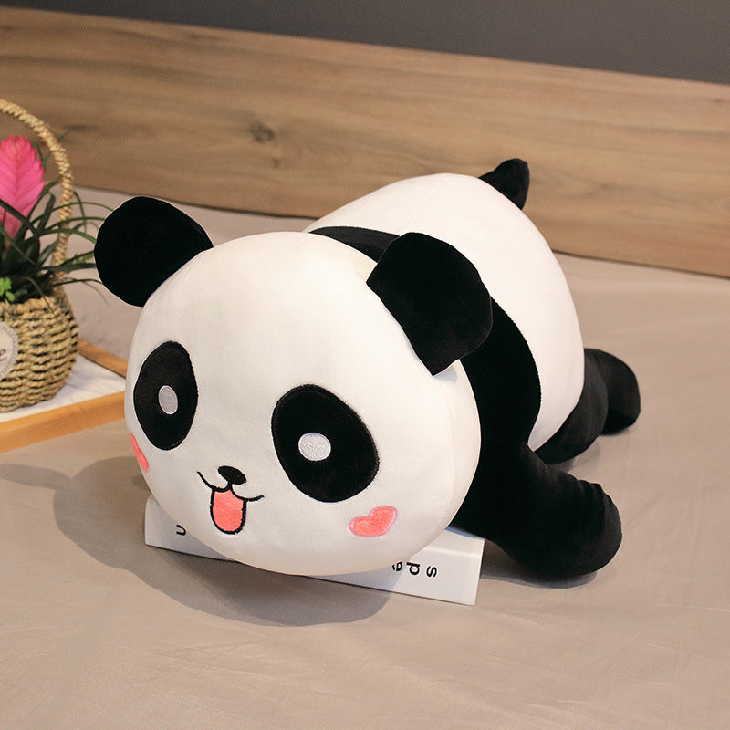 Almohada de panda tumbado, almohada grande para dormir