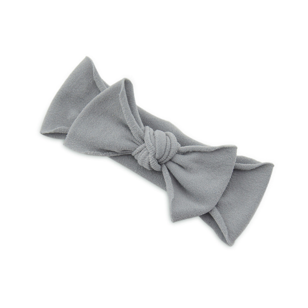 Accessoires pour cheveux de bébé, bandeau noué de couleur unie
