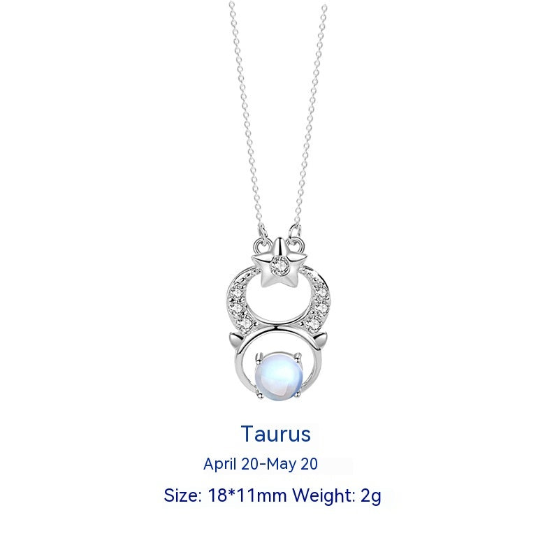 Collier en argent Sterling 925 avec douze constellations pour femmes, Design d'intérêt particulier, luxe léger