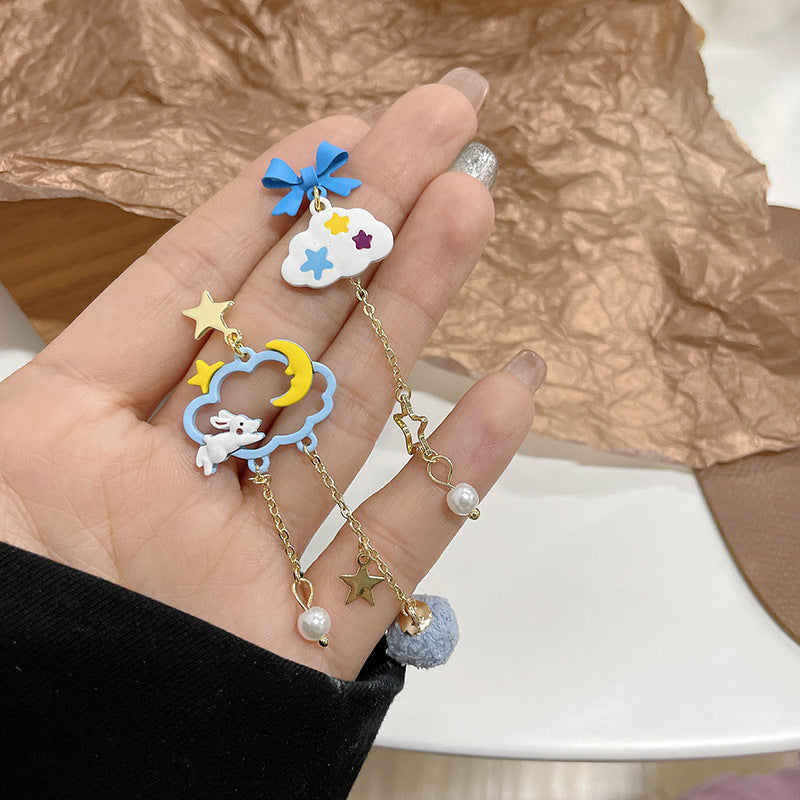 Boucles d'oreilles à nœud de lapin à la mode pour femmes