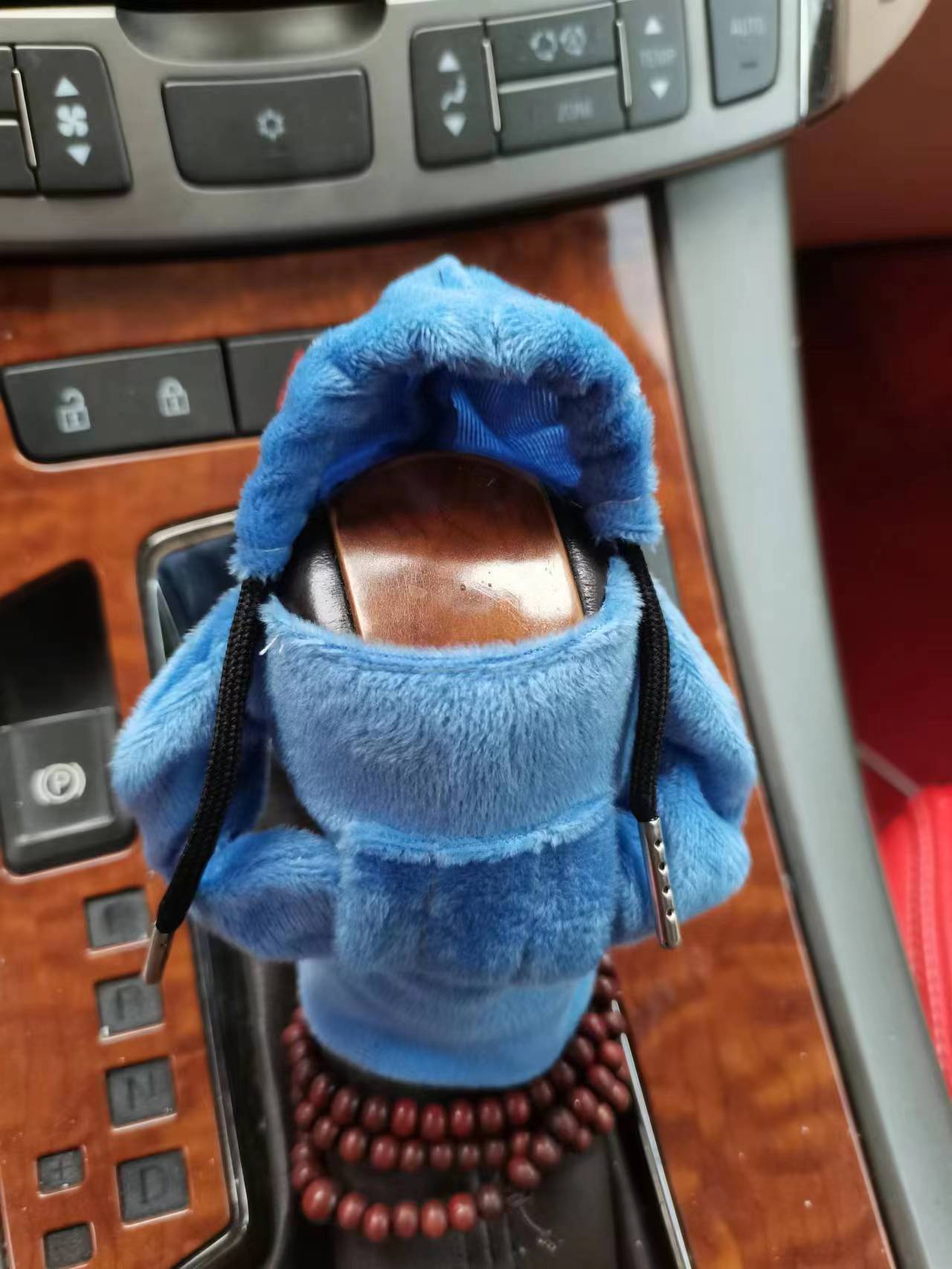 Terciopelo coche palanca de cambios manija de la manga perilla decorativa sudadera con capucha cubierta del freno de mano sudadera con capucha